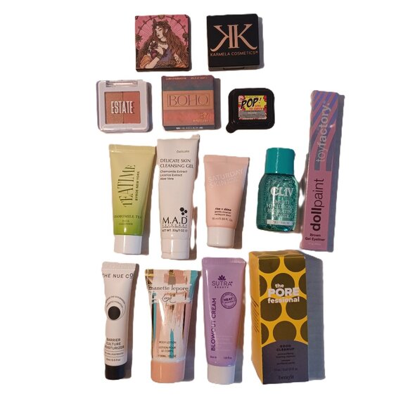New 14 Piece Mixed Lot of Makeup Skincare Beauty - Picture 1 of 2